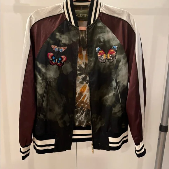 Valentino Tie-Dye Top in Orange and Gray